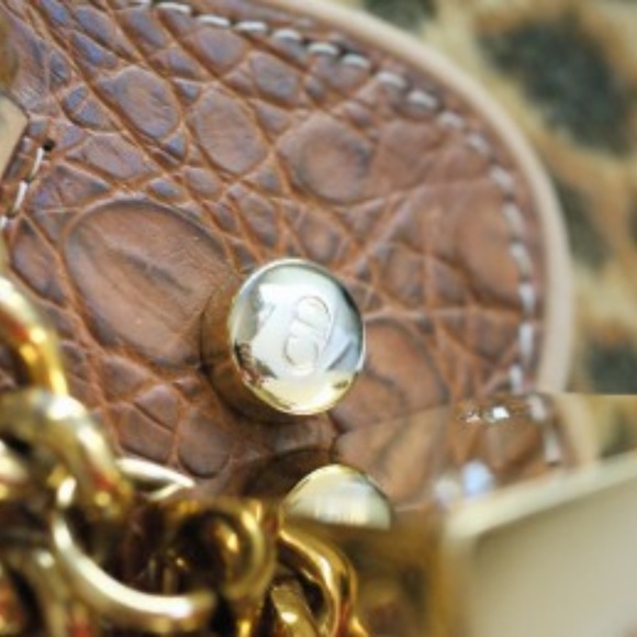 DIOR LEOPARD PRINT PONY FUR CROCODILE BAG NEW - Picture 6 of 8